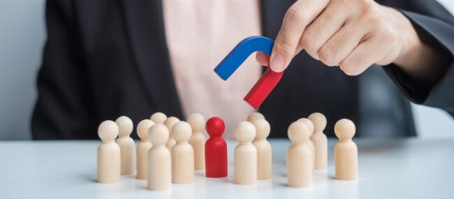 business woman hand holding magnet and pulling man 2025 03 08 06 57 42 utc