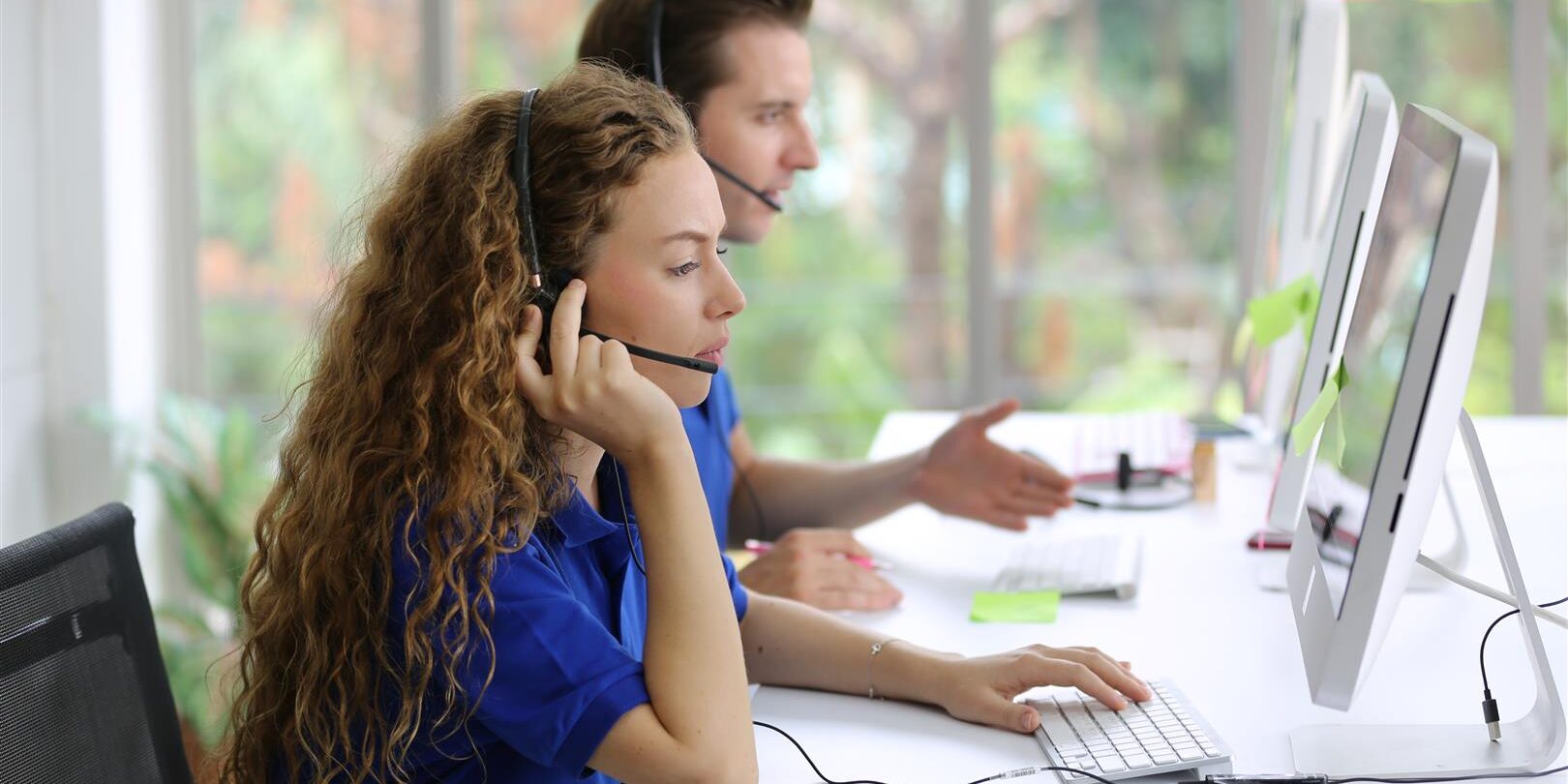 smiling woman in headset working in call center of 2025 01 29 07 59 01 utc