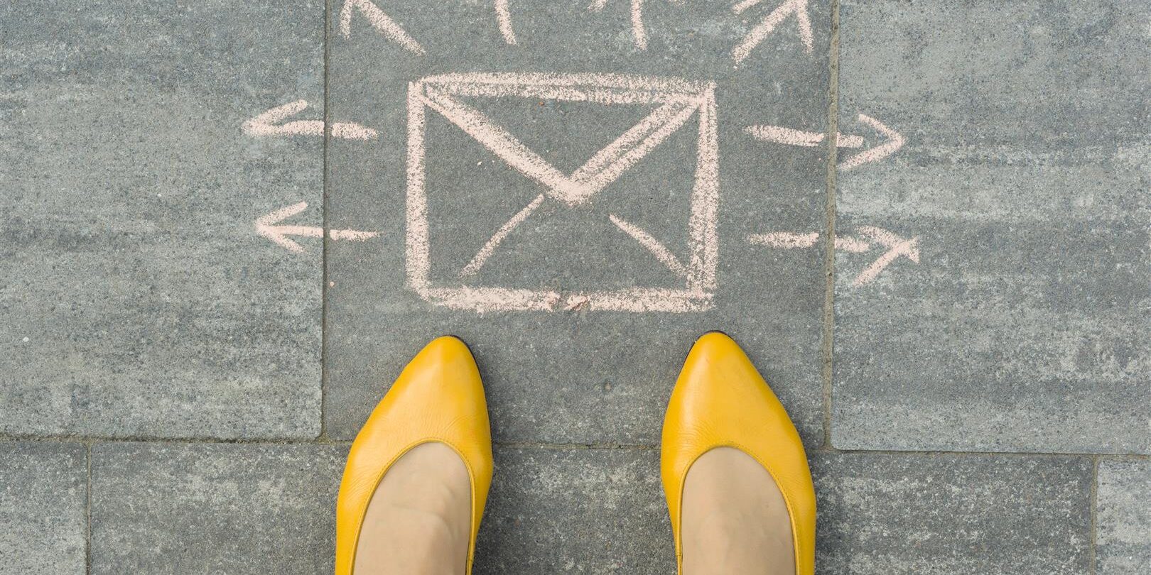 email marketing concept with yellow shoes on the s 2026 03 17 21 38 41 utc